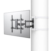 CondoMounts Full Motion LARGE Pillar TV Mount | Column TV Mount | Round & Square TV Post Mount | NO Drill | Holds 80lbs | Fits 32-in. to 70-in. TVs | Fits Pillars 8-in & Wider | White Strap
